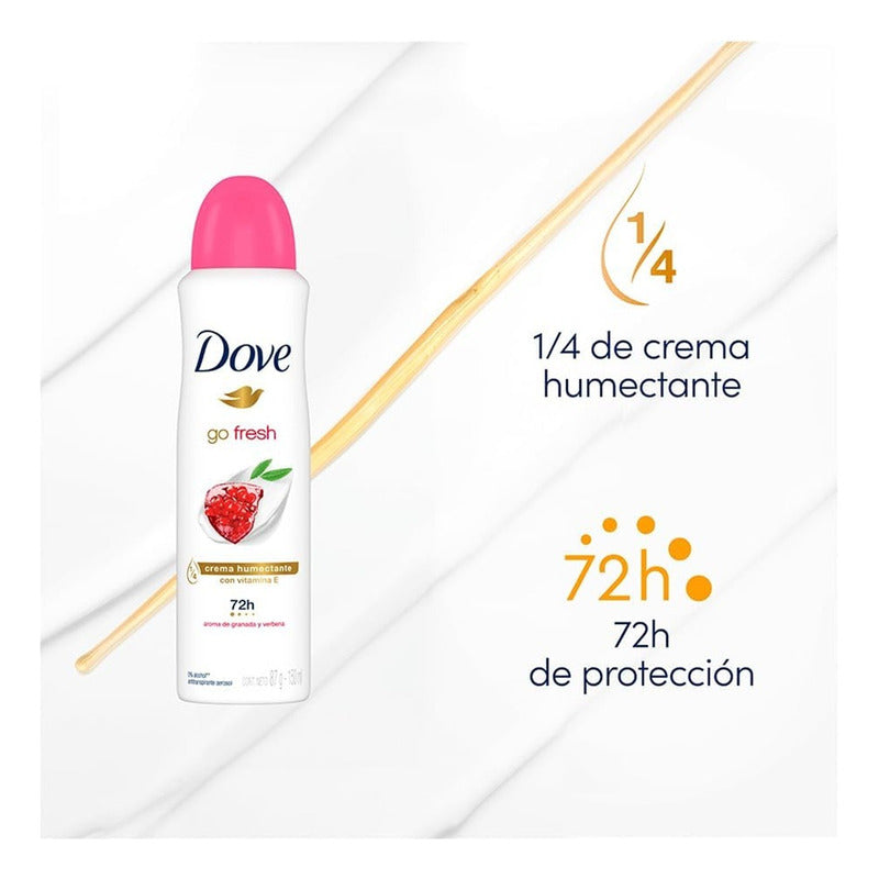 X3 Desodorante Dove Spray Aerosol Granada Verbena 72h 150ml Granada