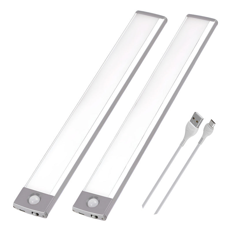 X2 Luz Barra Led Con Sensor Movimiento Luz Hogar Emergencia Gris