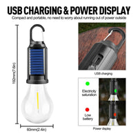 Pack X5 Ampolleta Solar / Recargable Usb Emergencia Portatil Cálida