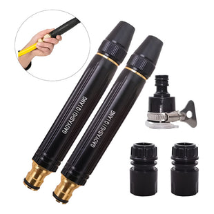 X2 Boquilla Ajustable De Manguera Alta Presion Auto Jardin Negro