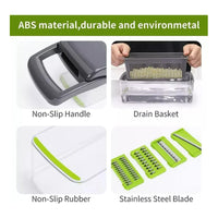 Cortador Procesador Alimentos Verduras Vegetales Importado Verde Lima