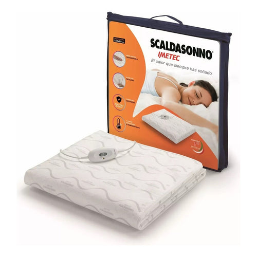 Calienta Cama Scaldasonno 1 Plaza 150x80cm Individual Basico Blanco Individual