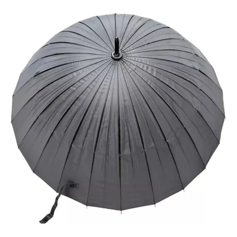 X2 Paraguas Automatico Mango Curvo 24 Varillas Resistestente