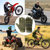 Guantes Protección Tácticos Motocicleta Bicicleta Dedo Touch Verde Xl