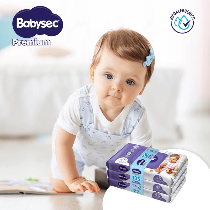 X15 Toallitas Húmedas Babysec Premium 45 Toallitas C/u