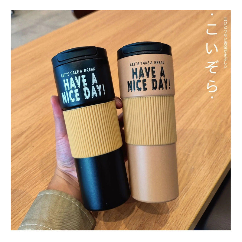 Vaso Termico Portátil Doble Capa De Acero Inoxidable Te Café