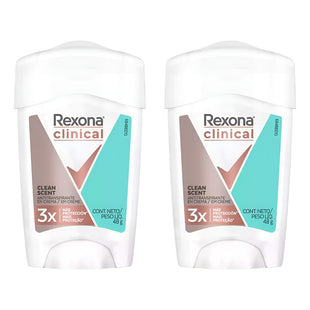 X2 Desodorante Crema Rexona Clinical Clean Scent 48g Women Clean Scent