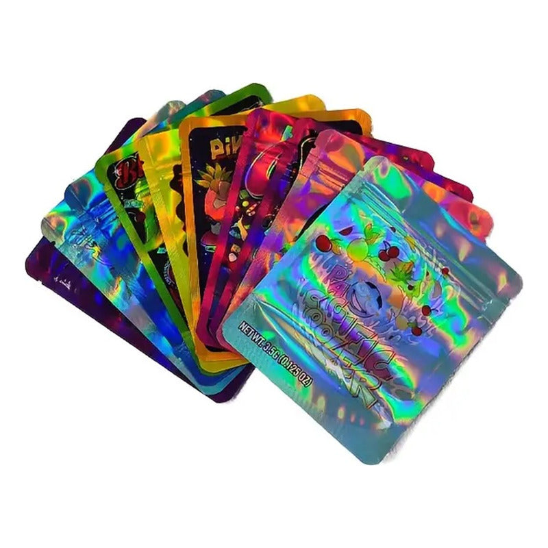 50 Bolsas De Mylar Contenedor Weed Cierre Cremallera No Olor