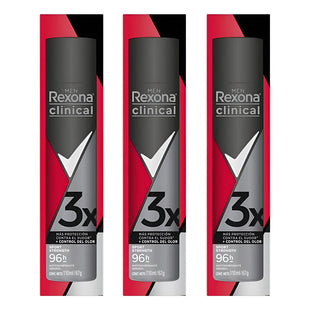 X3 Desodorante Rexona Clinical Sport Strenght Aerosol 110ml Sport Strength