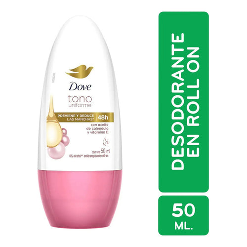 Desodorante Dove Roll On Tono Uniforme Caléndula 50ml Floral Frutal
