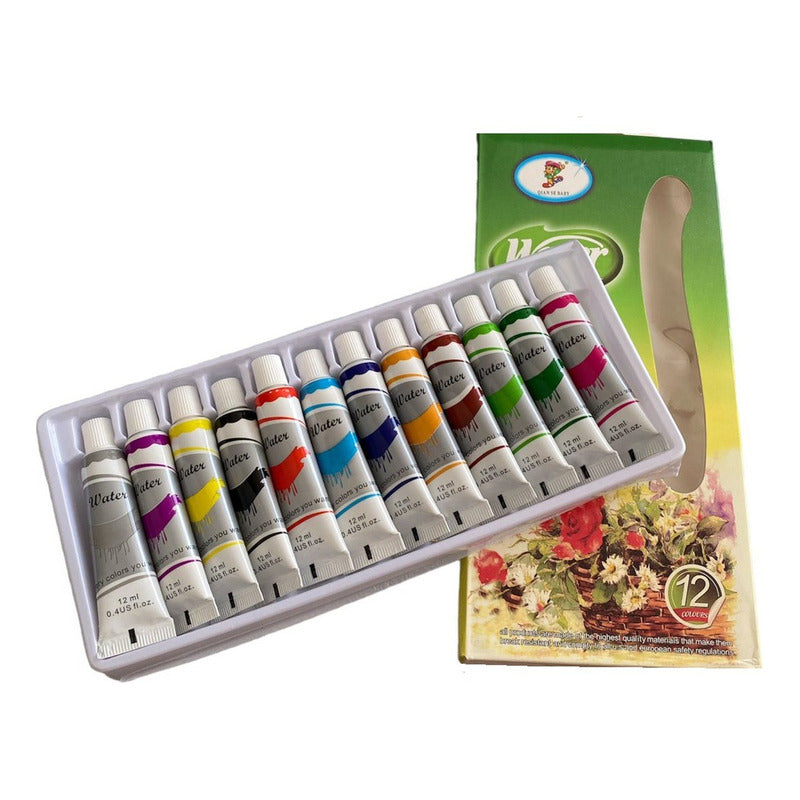 Set De Pintura En Agua 12 Colores Set De Arte Para Pintar