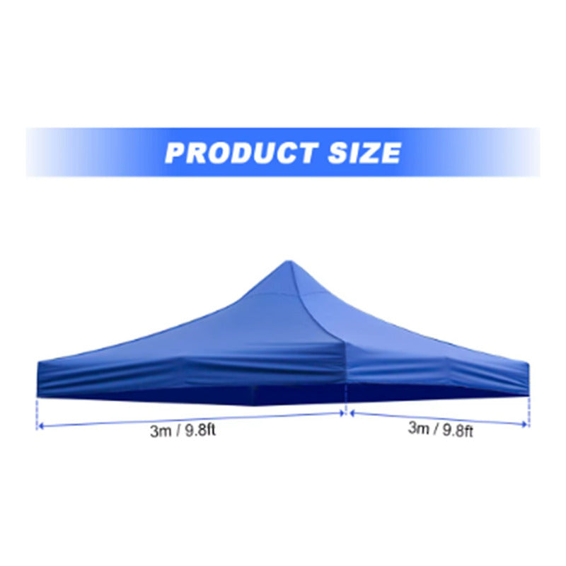 Pack X2 Lona Repuesto Proteccion Uv Toldo 3x3 Carpa Techo Azul