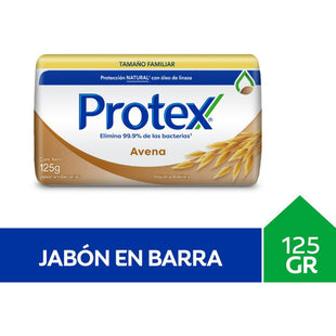 Jabón Barra Protex Antibacterial Avena 125gr Protección