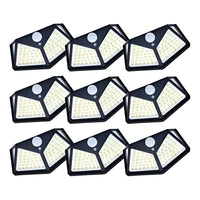 Lámpara Solar De 100 Led Con Sensor De Jardín, Impermeable, Color Negro