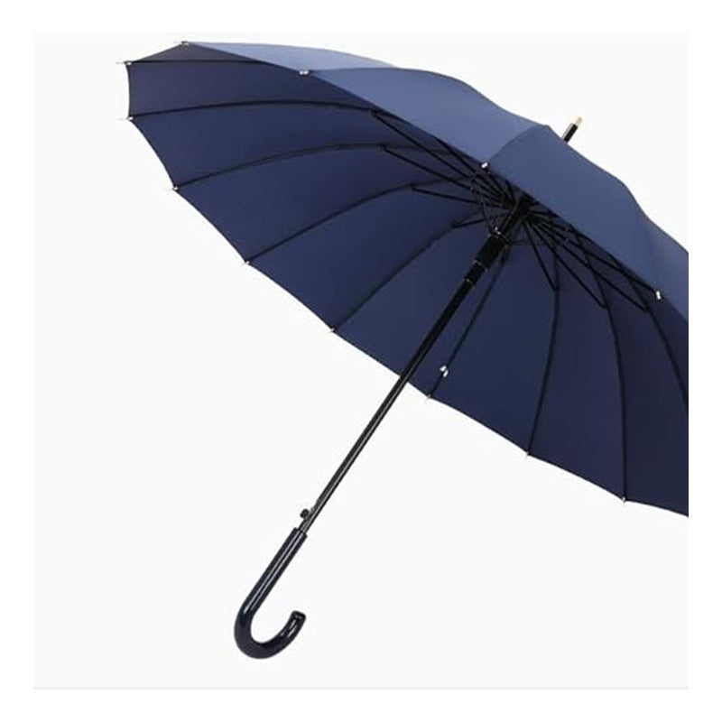 X2 Paraguas Automático Mango Curvo 16 Varillas Resistente