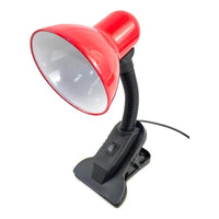 X3 Lampara Velador De Mesa Con Pinza Escritorio Flexible Rojo Blanco