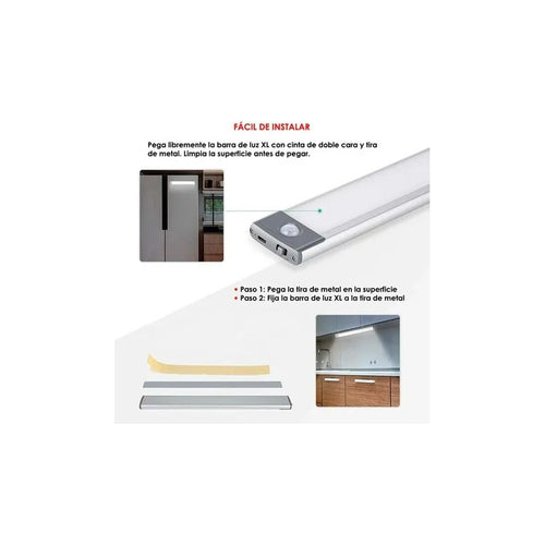 Pack4 Luz Barra Led Con Sensor Movimiento Mueble Baño Cocina Blanco/frio