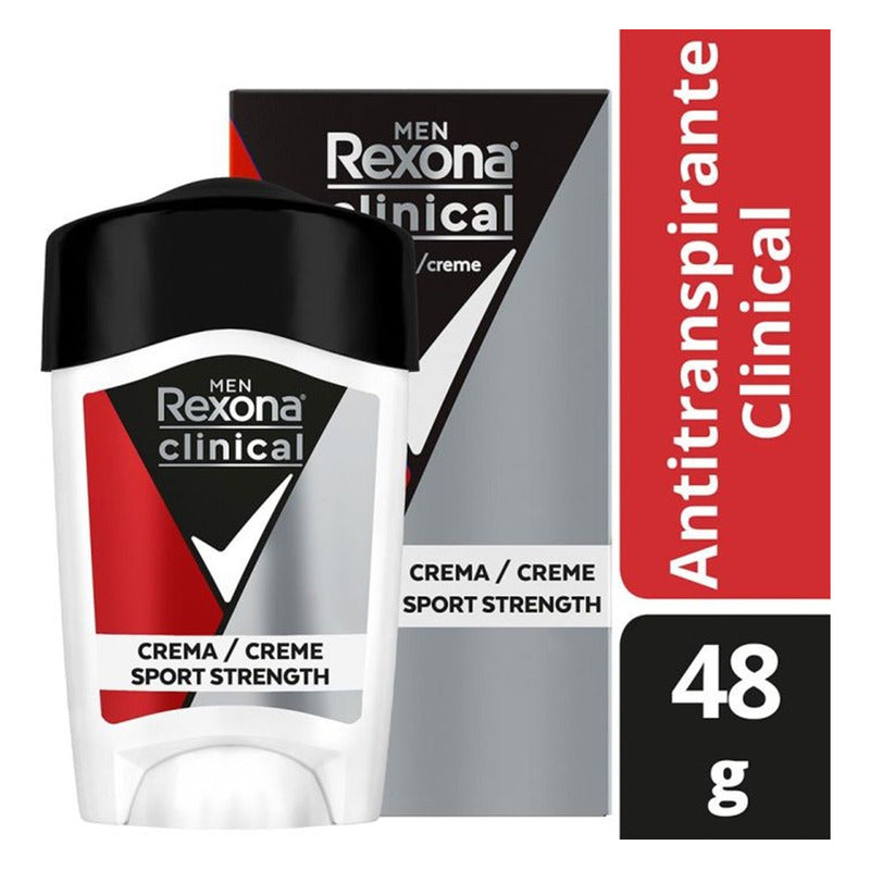 X2 Desodorante Crema Rexona Clinical Sport Strength 48g Men Sport Strength