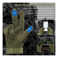 Guantes Protección Tácticos Motocicleta Bicicleta Dedo Touch Verde Xl