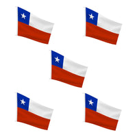 X5 Bandera Premium Chile Chilena Bordada Reforzada 90x 60 Cm Bandera Chile