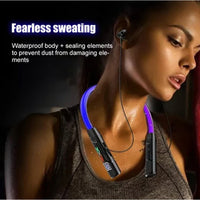 Audífonos Bluetooth Inalámbricos De Cuello Con Luces Led