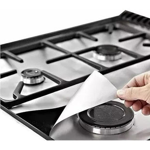 12 Laminas Protector Estufa Cocina Papel Aluminio Cubierta