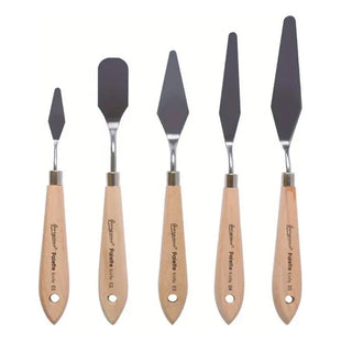 Set 5 Espatulas Mezcladoras Paletas Para Mezcla Pintura Madera