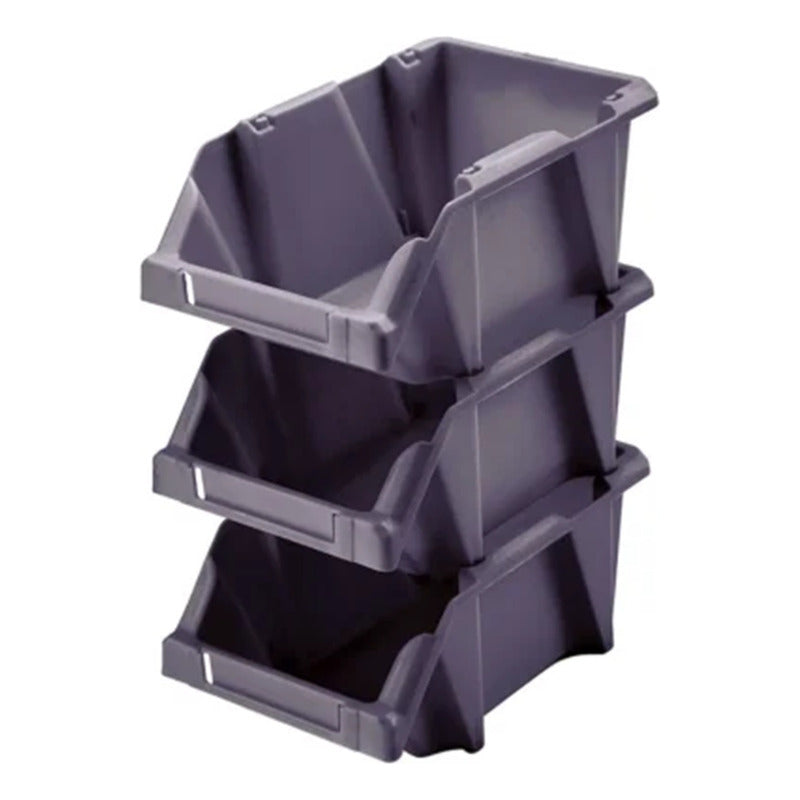 X6 Cajas Organizadoras Apilables Gaveta Etiquetable Organiza