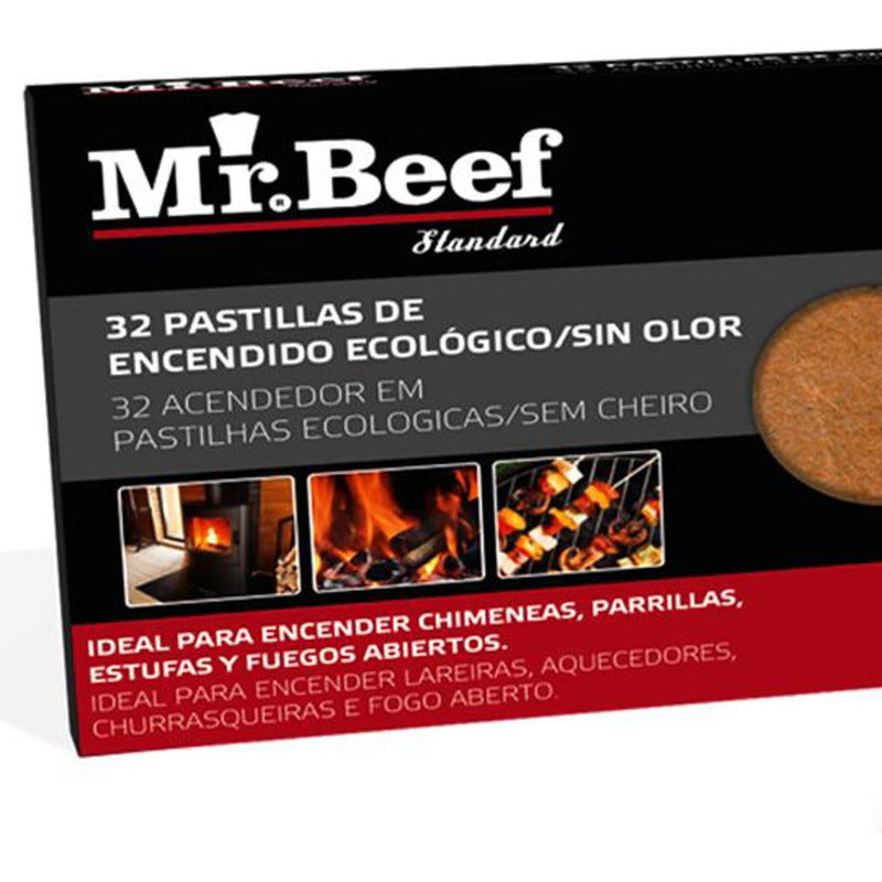 32 Pastillas Iniciador De Fuego Ecologico Parrilla Sin Olor