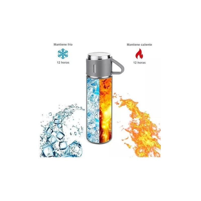 Set Termos De Agua Caliente Frio Termo Café Te+3 Tazas 500ml