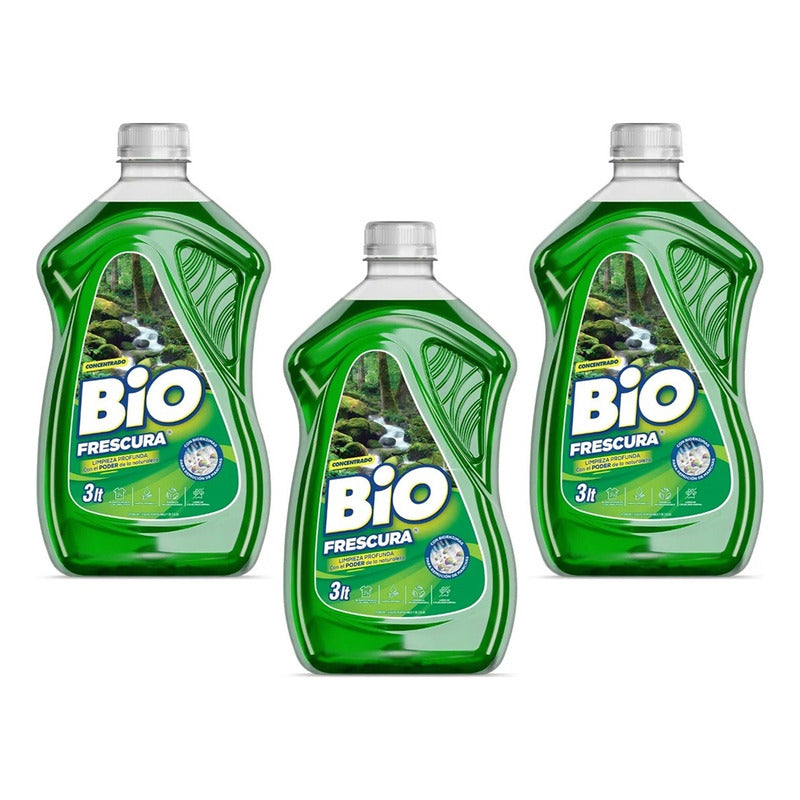 Pack X3 Detergente Liquido Bio Frescura Bosque Nativo 3l
