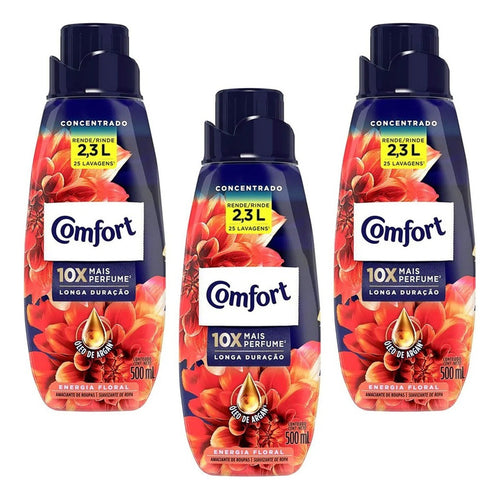 X5 Suavizante Comfort Cuidado Intensivo Energía Floral 500ml