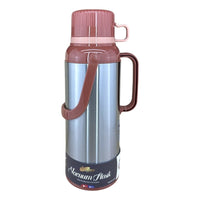 Termo 2 Litros Para Bebida Caliente Frío Con Doble Taza Marrón