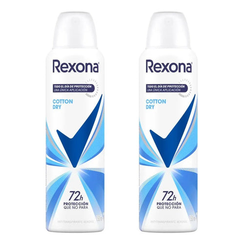 X3 Desodorante Rexona Aerosol Femenino Cotton Dry 72h 150ml Cotton Dry