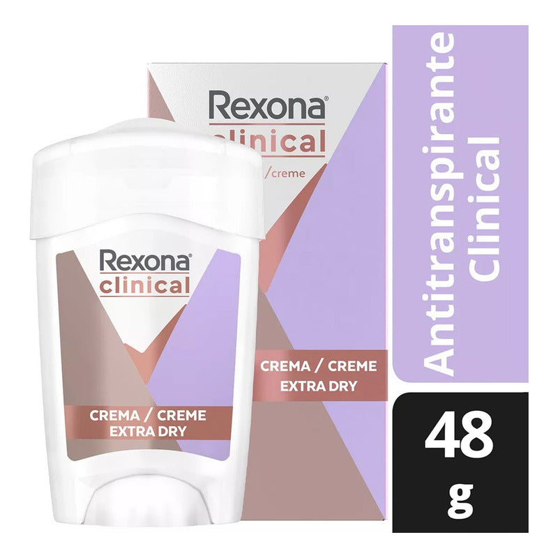 Desodorante Rexona Clinical Crema Extra Dry Women 48g