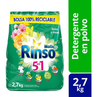 Detergente En Polvo Rinso 5 En 1 Matic 2.7kg Lirios Rosas