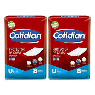 X2 Protector De Cama Cotidian Sabanilla 8unid Gel Absorbente