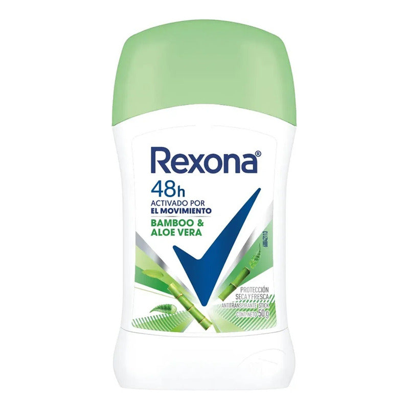 Desodorante Rexona Barra 50g Bamboo Aloe Vera 48h