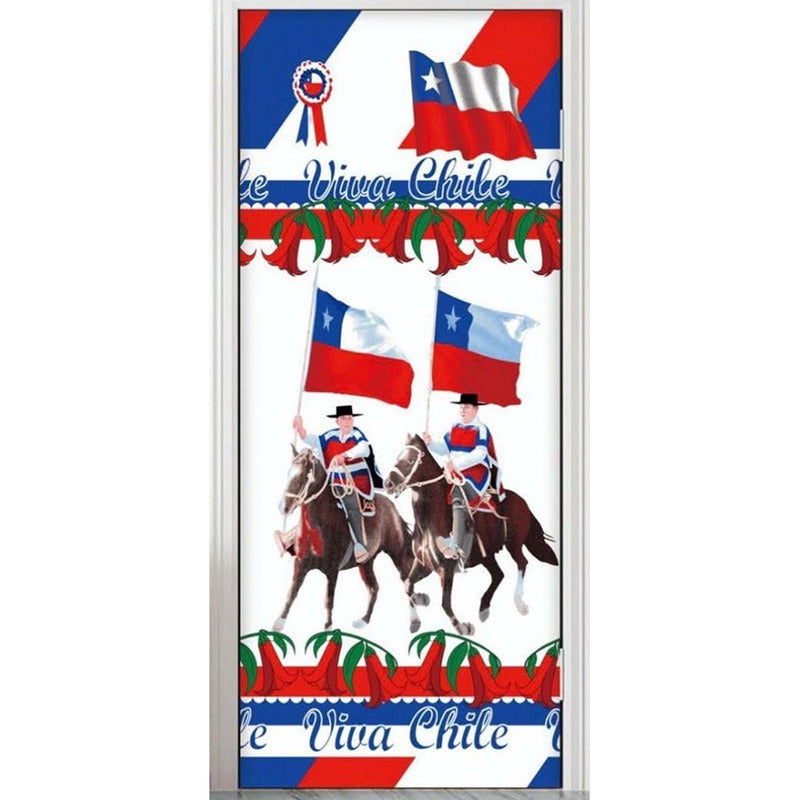 X2 Funda De Puerta Decoración Fechas Patrias 100x210cm M7
