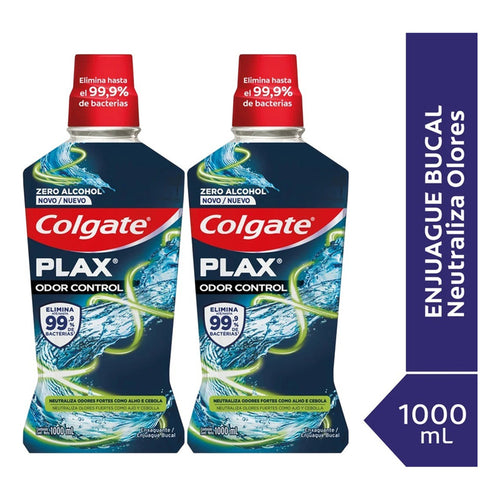 Pack X2 Enjuague Bucal Colgate Plax Odor Control 1l