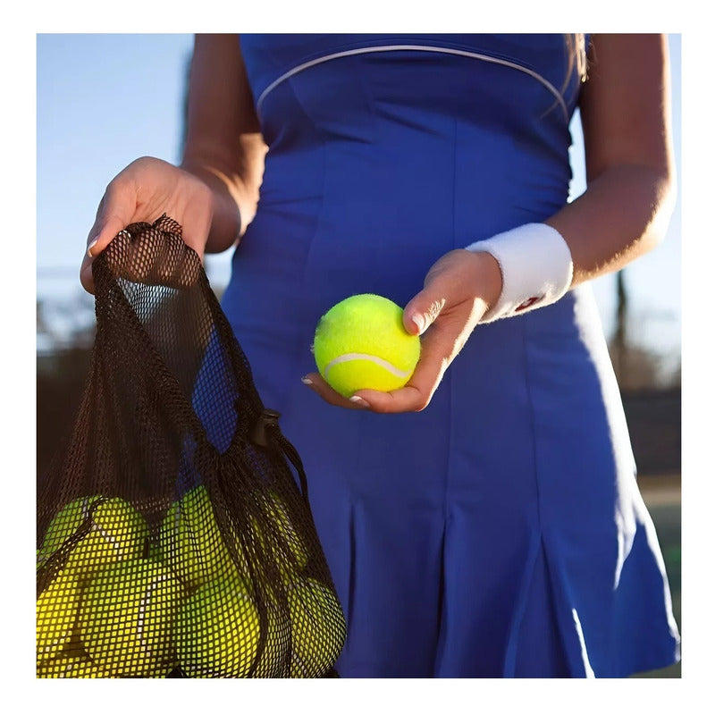 Pack 3 Pelotas De Tennis Formato Economico En Bolsa Tenis  Amarillo