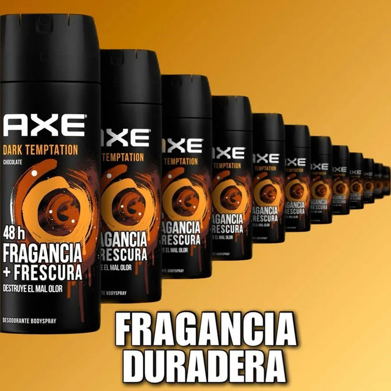 X2 Desodorante Spray Axe Dark Temptation Chocolate 150ml Chocolate