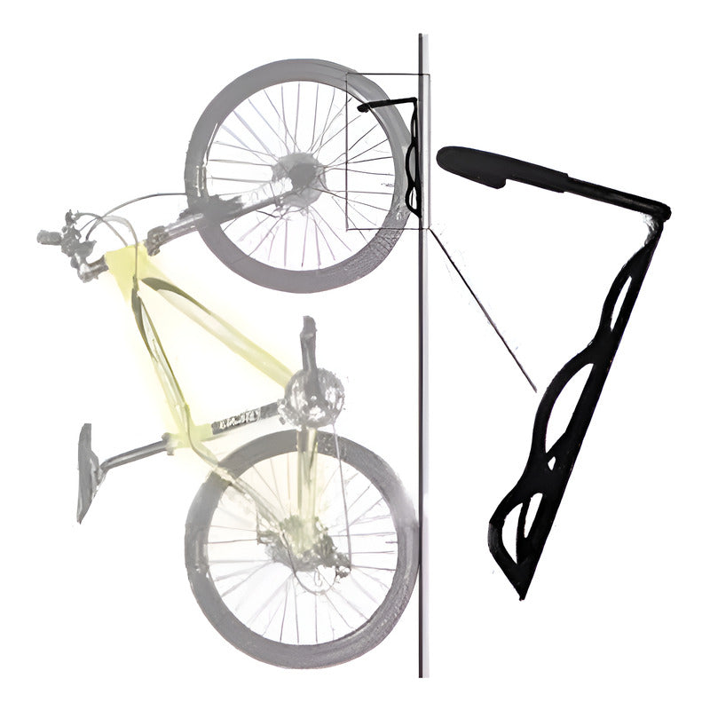 Soporte Porta Bicicleta Para Muralla Colgador De Bicicleta Color Negro