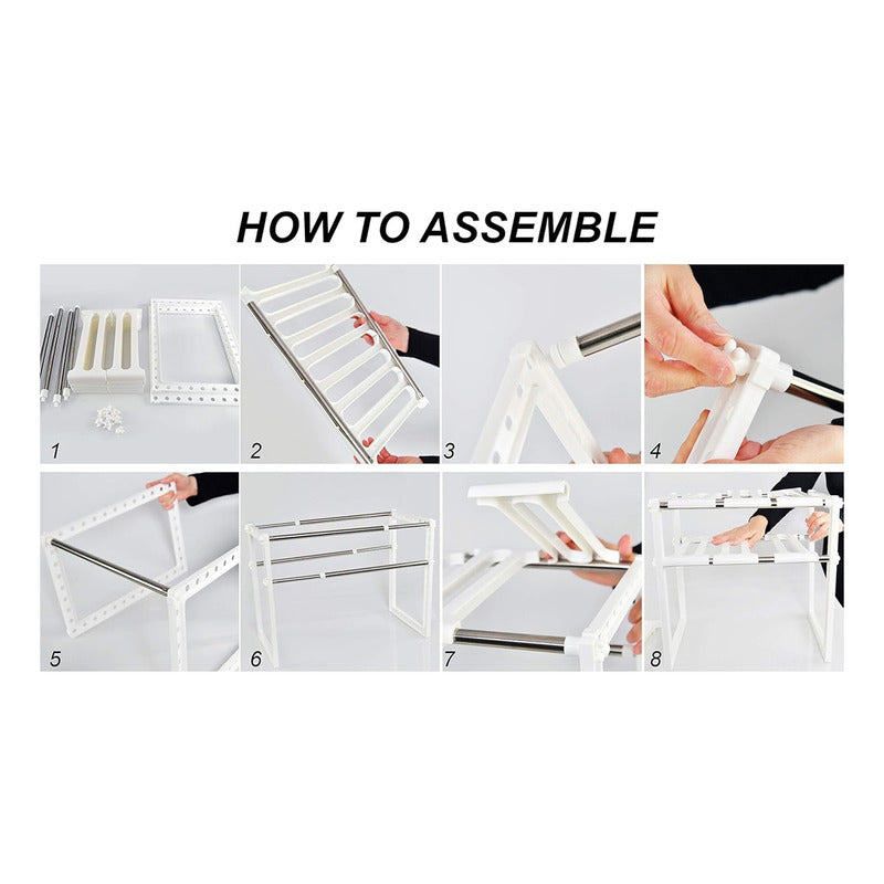 Estante Organizador De Ollas Ajustable Cocina Baño Multiuso