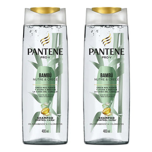 X2 Shampoo Pantene 400ml Bambú Nutre & Crece Control Caída