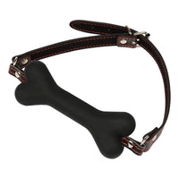 Mordaza Silicona Hueso De Perrito Arnés De Cuero Bondage