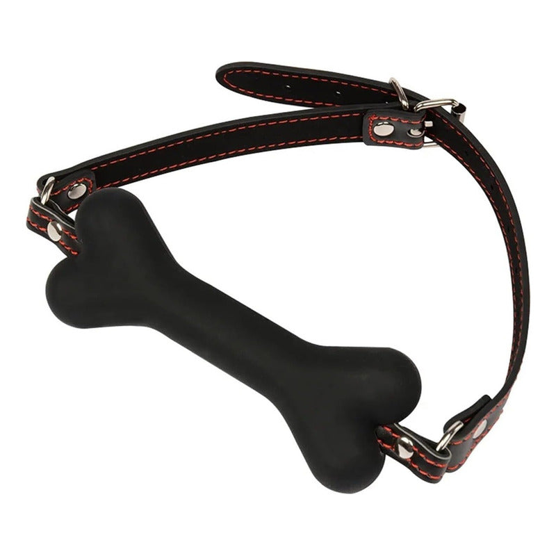 Mordaza Silicona Hueso De Perrito Arnés De Cuero Bondage