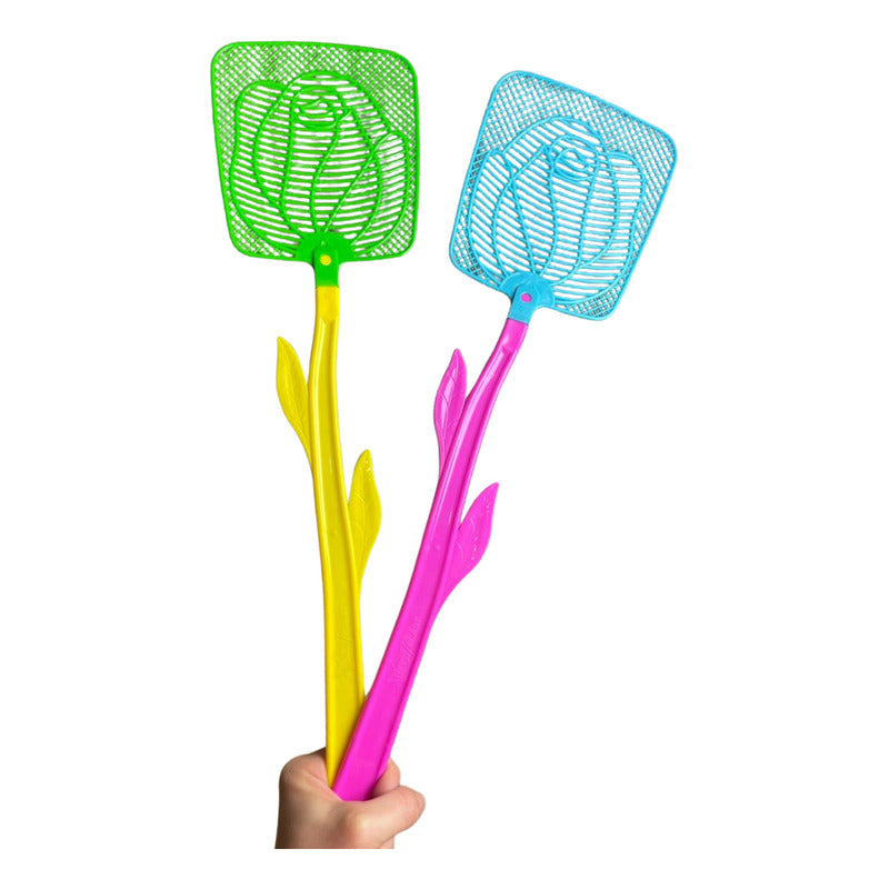 Pack X4 Raqueta Mata Mosca Zancudo Insecto Plástico Reyplast Azar