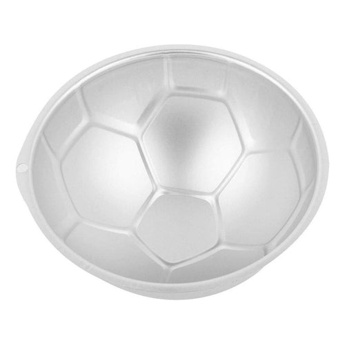 Molde De Aluminio Pelota Futbol Reposteria Hornear 8cm Plateado