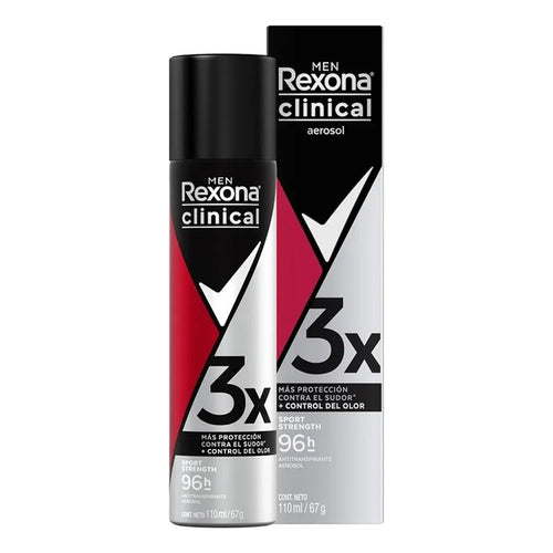 Desodorante Rexona Men Clinical Sport Strenght Aerosol 110ml Sport Strength